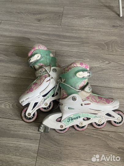 Роликовые коньки Larsen Flower размер 30-33