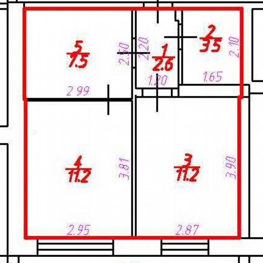 Квартира 2-комн. 38 м² в Вязьма — фото 3