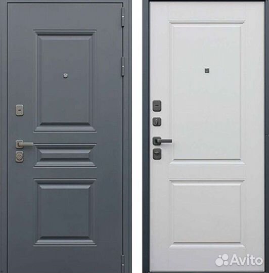 Дверь входная серая металлическая Барселона