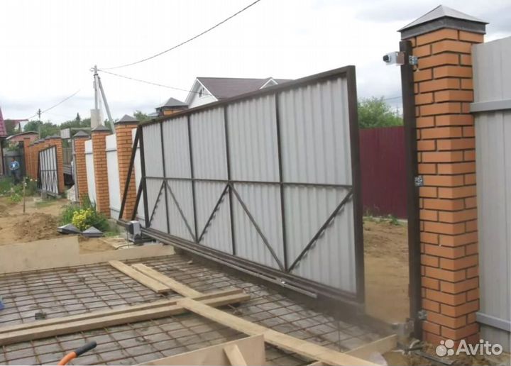 Откатные ворота. Изготовление и монтаж