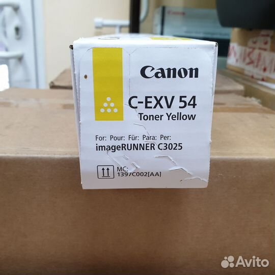 Тонер Canon оригинал C- EXV 54 BK,M,Y,C