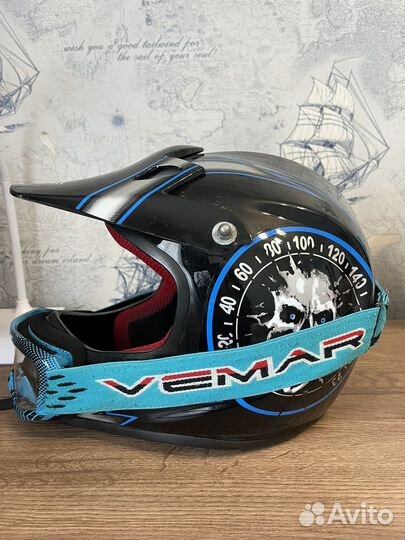 Шлем для мотоцикла шлем Falcon,маска vemar