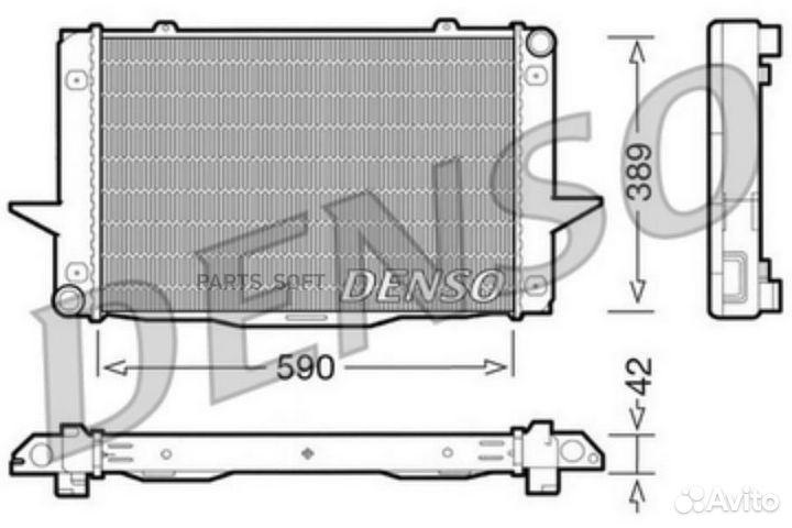 Denso DRM33043 Радиатор двигателя