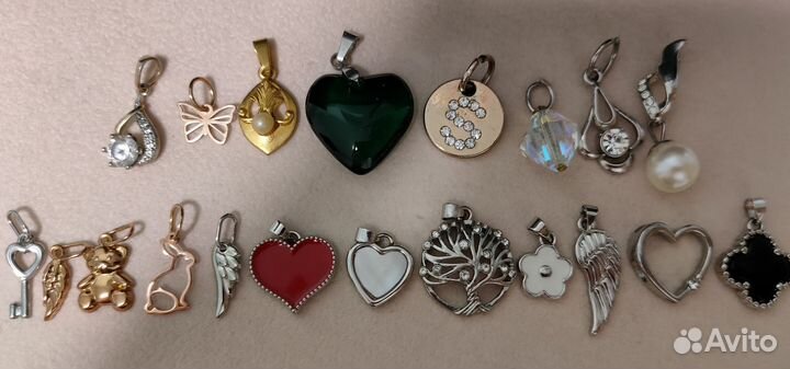 Кулоны,браслеты,колье,кольца,броши,часы
