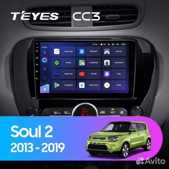Магнитола Teyes CC3 3/32 Kia Soul 2