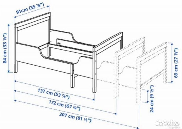 Кровать IKEA sundvik + матрас