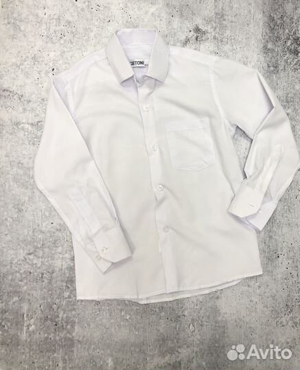 Рубашка белая на маличика 116-122