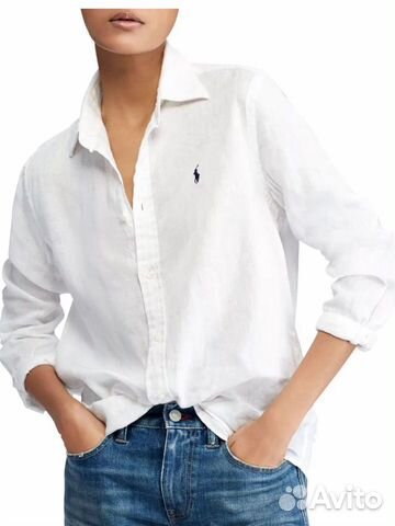 Льняная рубашка женская polo ralph lauren объявление продам