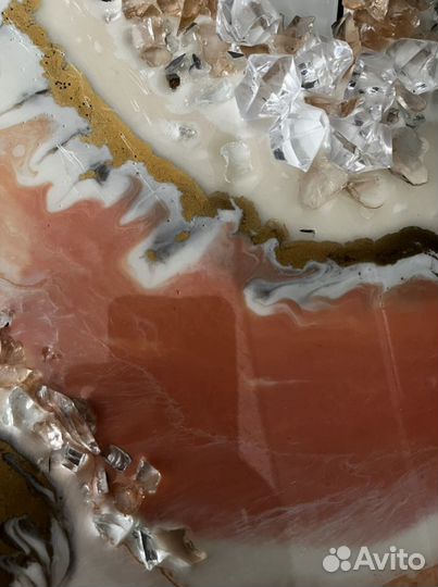 Жеоды картина смолой дизайнерская абстракция ремон