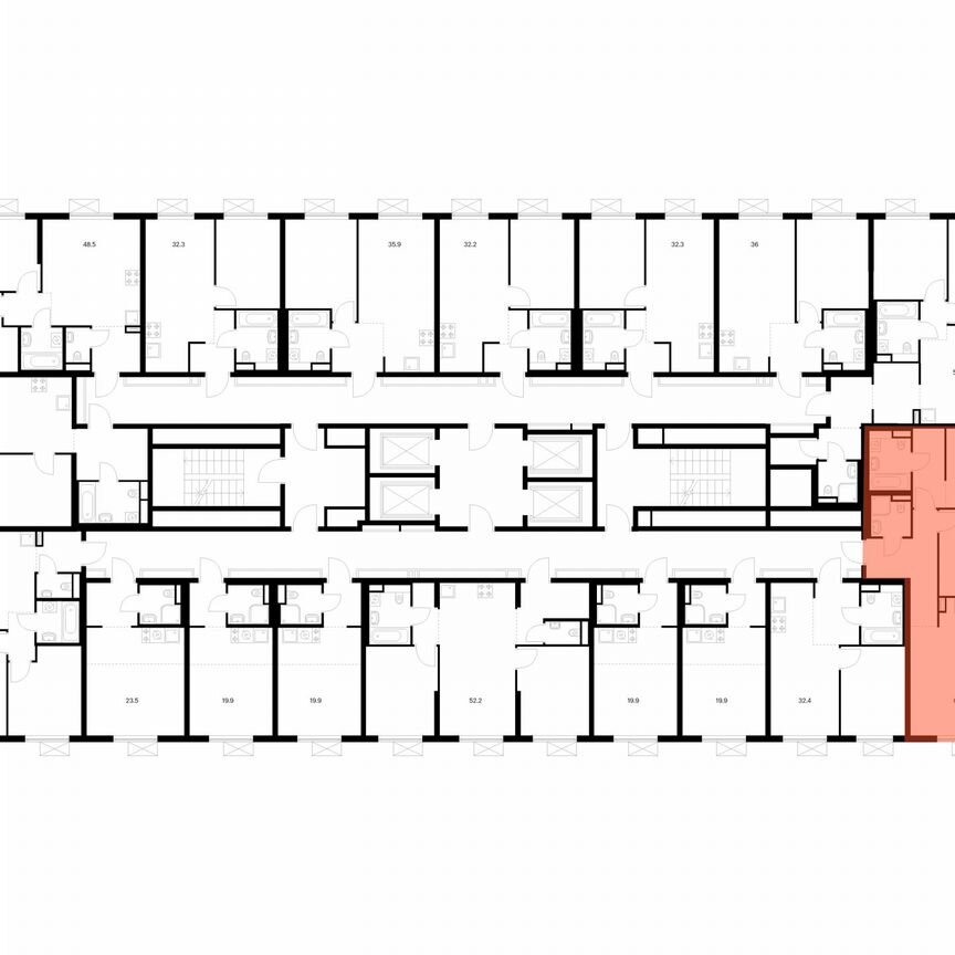 2-к. квартира, 61,6 м², 17/24 эт.