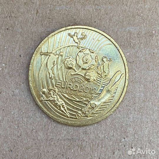 Монета Польша 2 злотых 2012 Футбол евро-2012