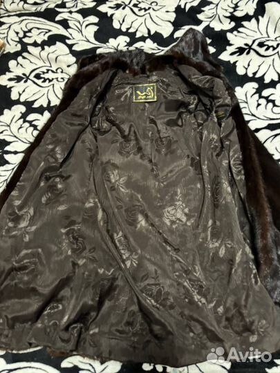 Шуба норковая 42 44 длинная, женская