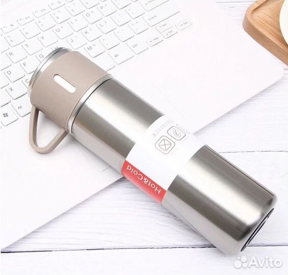 Набор подарочный Термос для кофе и чая + 3 кружки