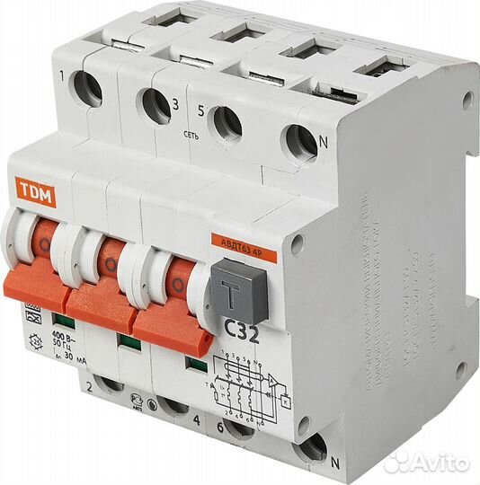 Дифференциальный автомат Electric авдт63 3Р N C32