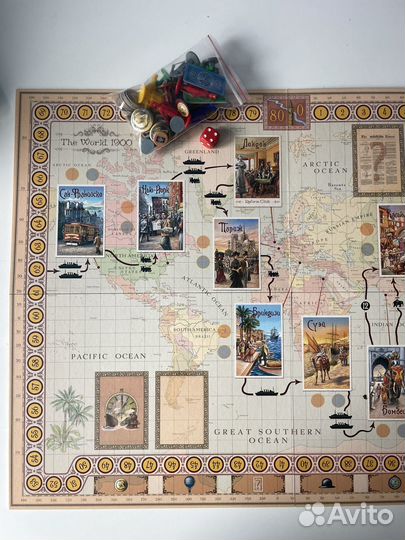 Настольная игра вокруг света за 80 дней