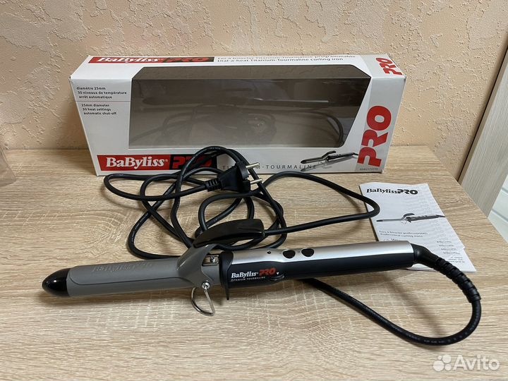 Щипцы плойка для укладки волос Babyliss Pro 25мм