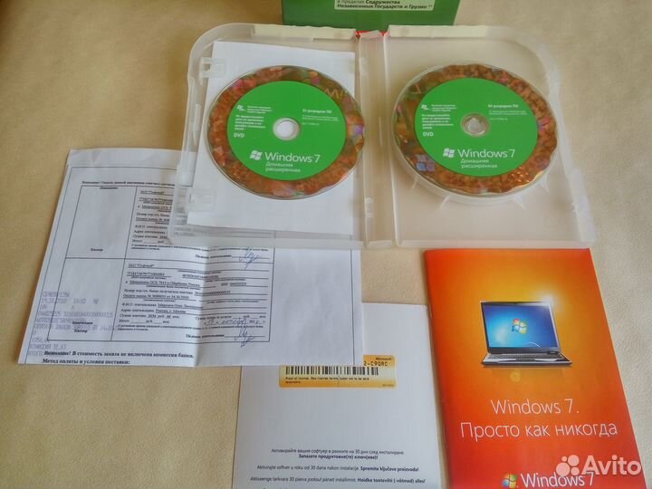 Windows 7 Home premium 86x64 два диска лицензия