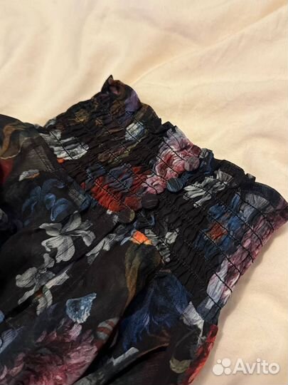 Блуза полупрозрачная с воланами, H&M, размер S