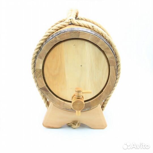 Бочка дубовая 5 литров, средний обжиг