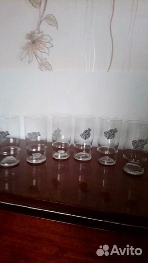 Стаканы стекло 6 штук