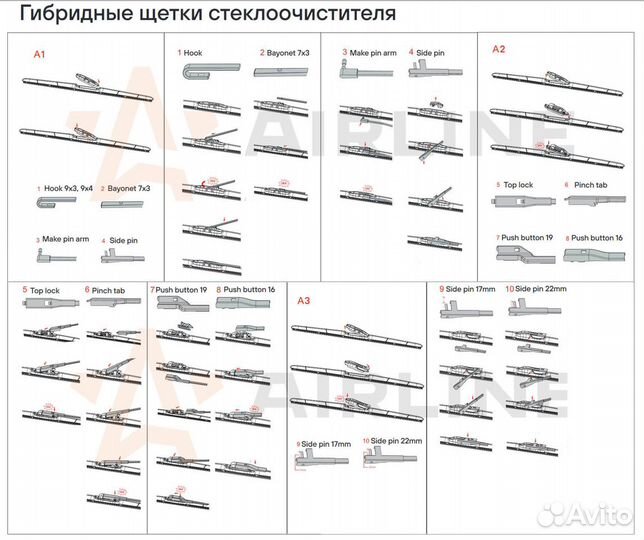 Щетка стеклоочистителя гибрид 550мм (22