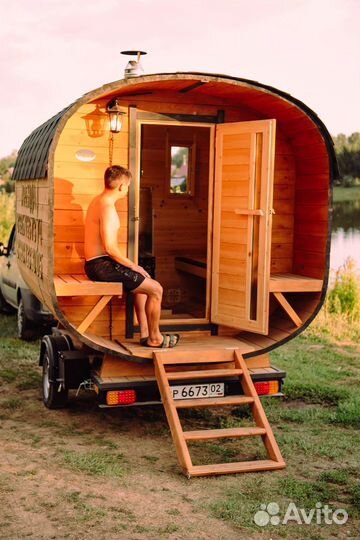 Аренда бани-бочки на колесах
