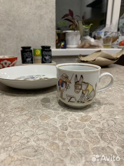 Тарелка и кружка детские