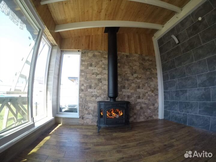 Установка печей-каминов