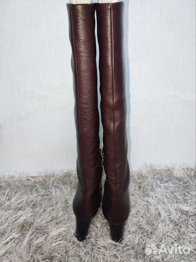 Сапоги трубы натуральная кожа