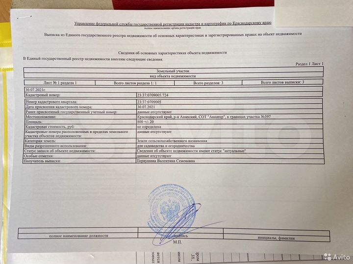 Участок 8 сот. (СНТ, ДНП)