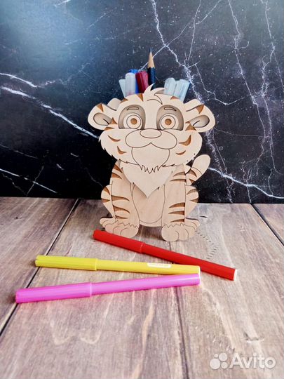 Карандашница-кот, карандашница тигрёнок