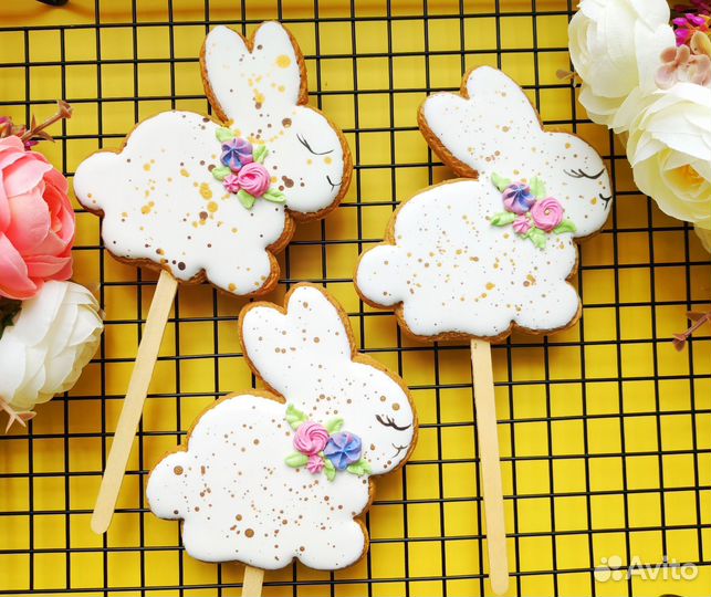 Пряники на Пасху. Украшения на куличи