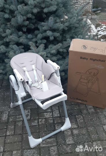 Стул для кормления luksmom (светло-серый)