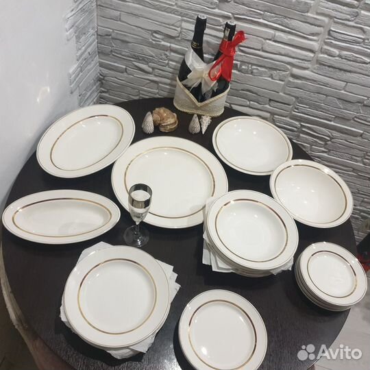 Сервиз столовый фаянс зик Конаково СССР 1970