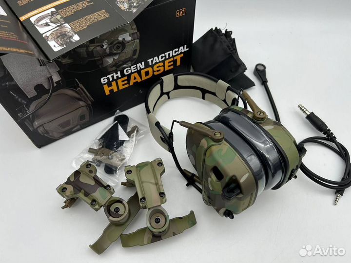 Активные наушники 6TH GEN tactical headset