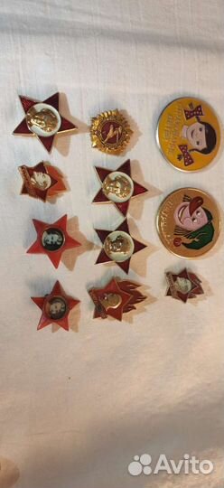 Значки СССР, пионерские, октябрьские