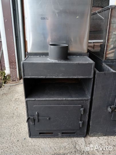 Печь для бани с баком