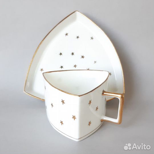 Кофейная пара Jean Pouyat антикварная