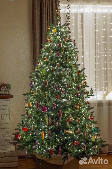 Ель искусственная полностью литая 210см в брони