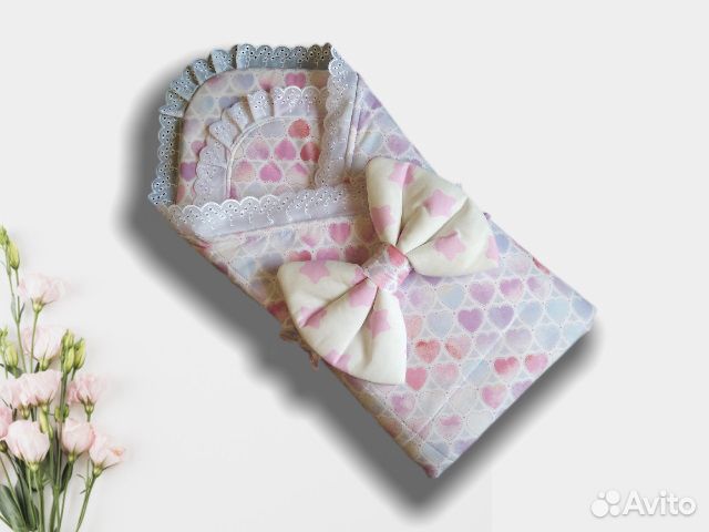 Конверт-одеяло с уголком на выписку из роддома