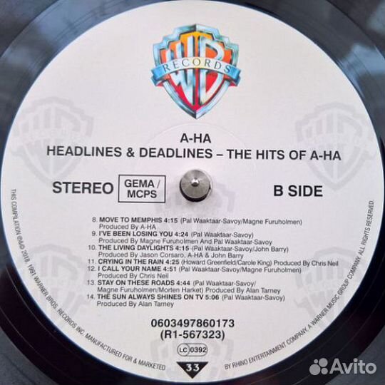 A-Ha - The Hits Of A-Ha/ Vinyl, 12