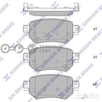 Sangsin brake SP4070 Колодки тормозные задние mazd
