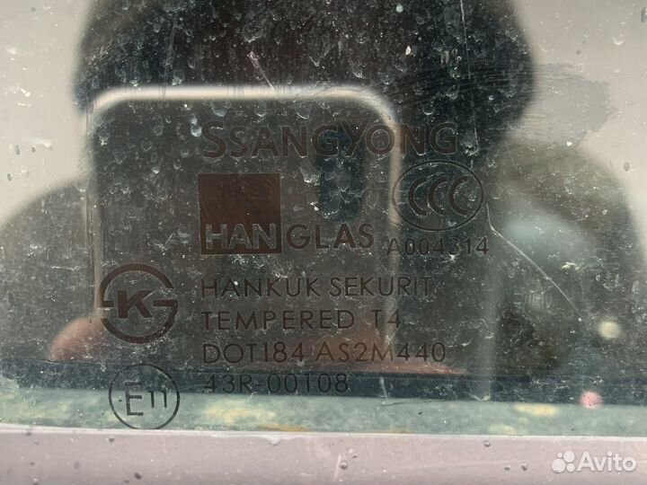 Стекло задней правой двери SsangYong Rexton