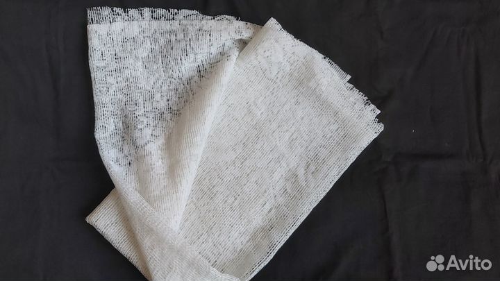 Тюль белая Х/Б (отрез,новая,СССР)