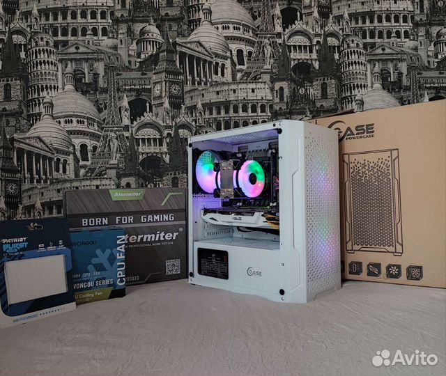 Игровой компьютер Intel/1070/16gb/ssd 512gb/ белый