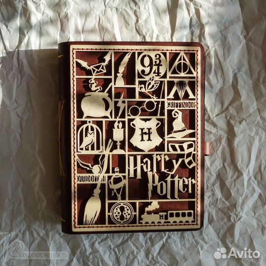 Блокнот кожаный скетчбук Гарри Поттер