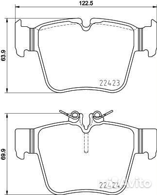 Колодки тормозные задние