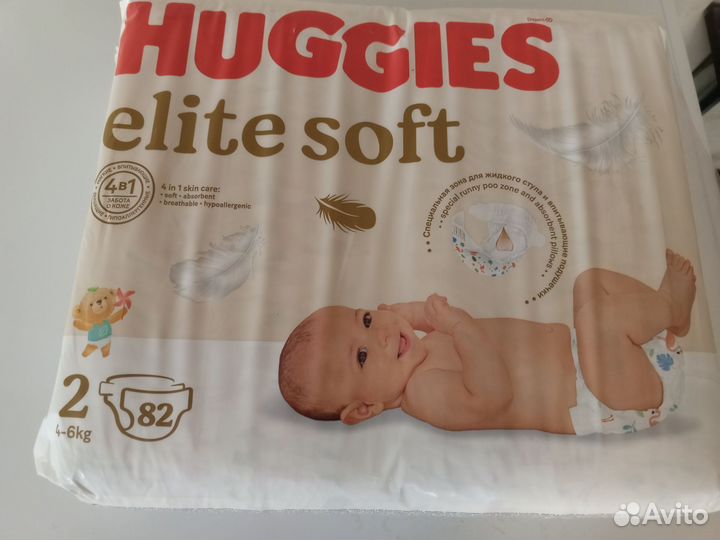 Подгузники huggies elite soft