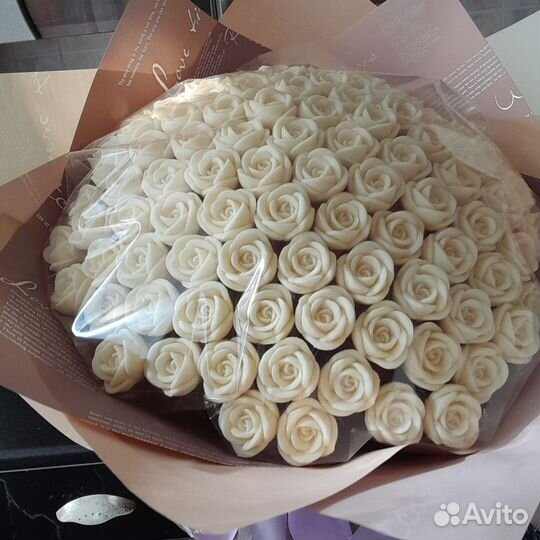 Букет из шоколадных роз. 101 роза из шоколада