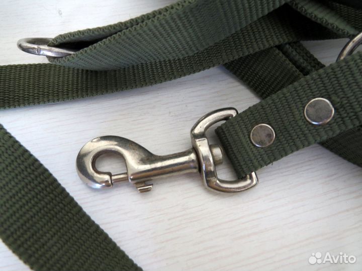 Поводок для собаки 8 метров с карабином Брезент